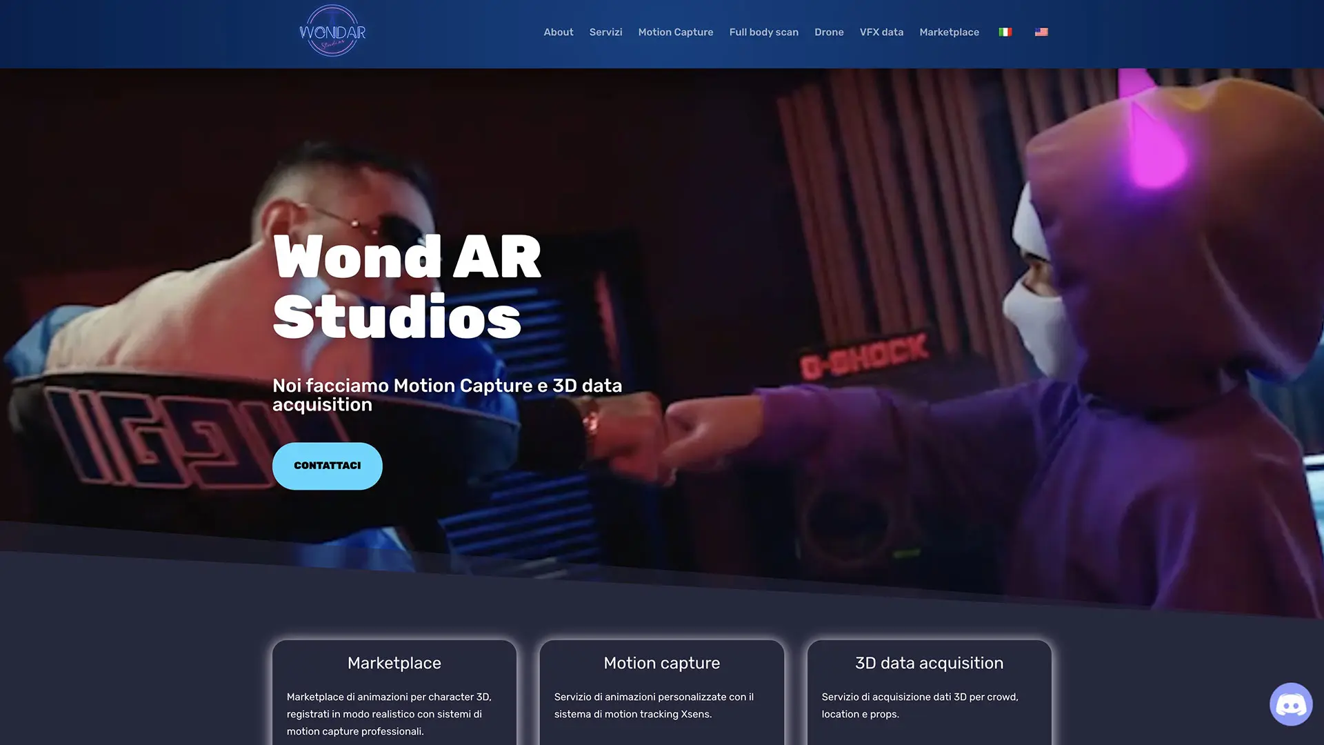 wondar studios homepage